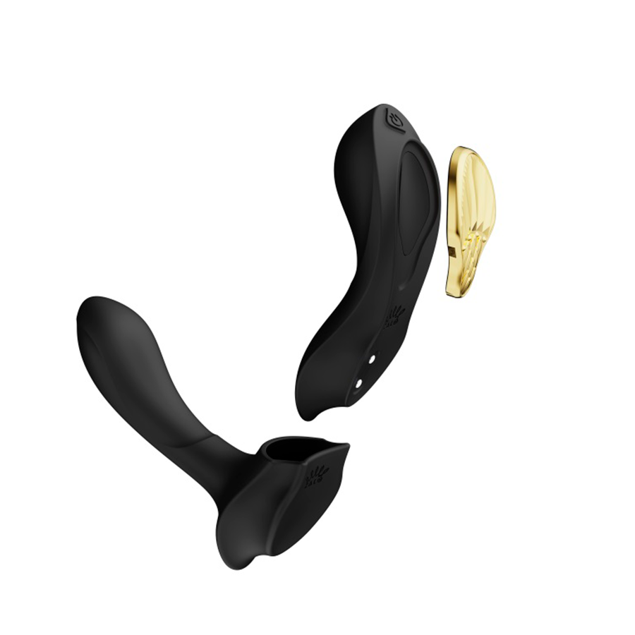 Vibrador de Lujo Doble Función Aya Obsidian Black Controlado por APP Global by ZALO