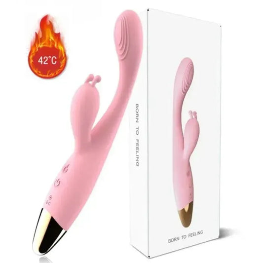 Born to feeling Vibrador Consolador Clitoris Y Punto G Con Calefacción