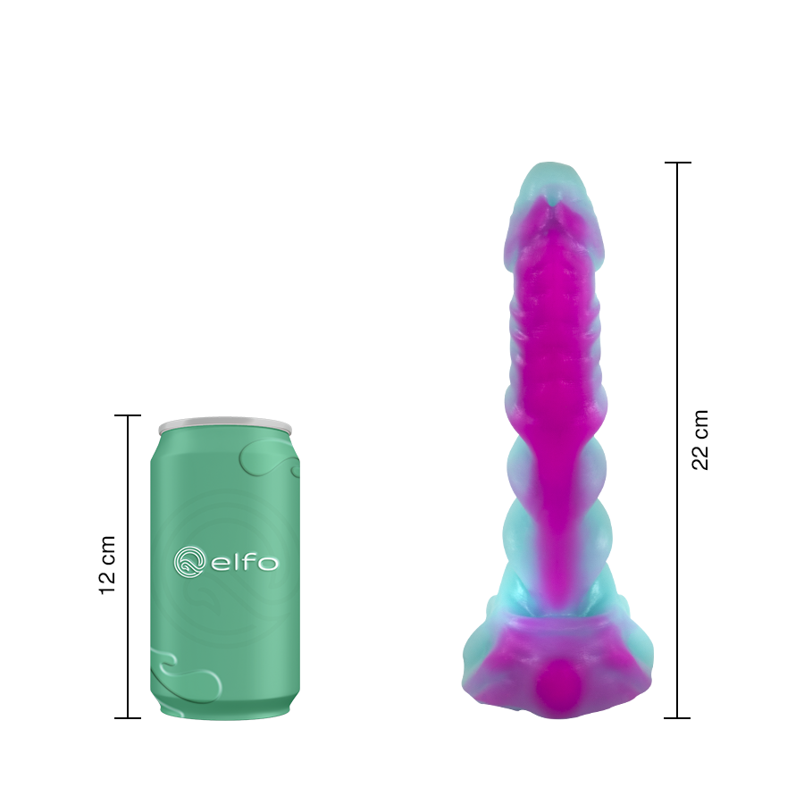 Dildo Anfibio Mediano Verde Fucsia