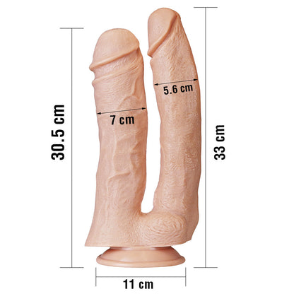 Dildo Realistic 12" Mega Double Flesh