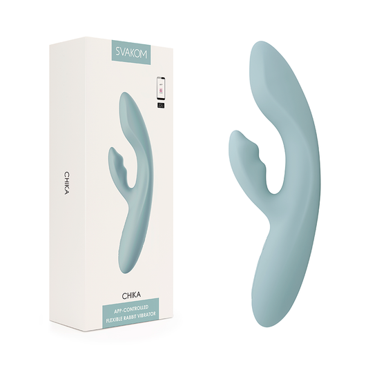 Vibrador Flexible Chika Turquoise Gray Svakom