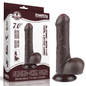 Dildo Realista 7'' Sliding Skin Dual Layer Dong Black