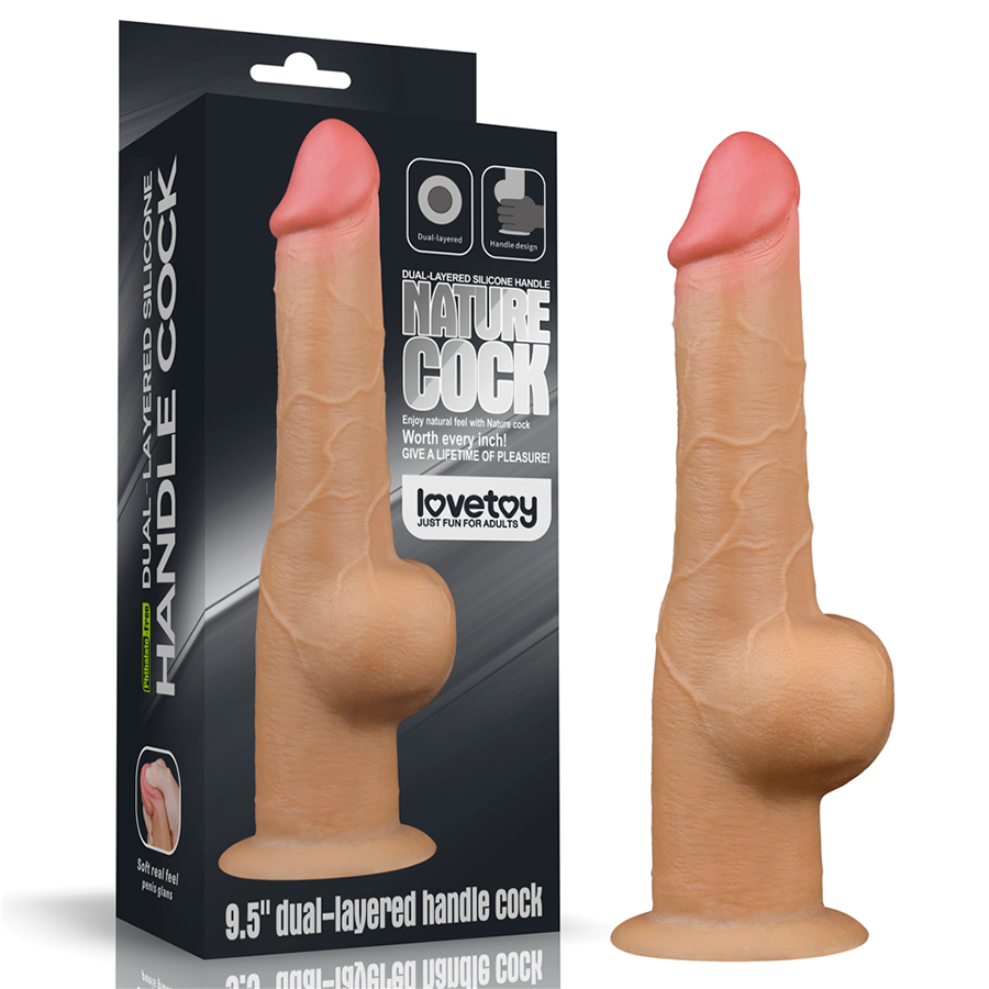 Dildo Dual Layered Platinum Silicone 10.5''