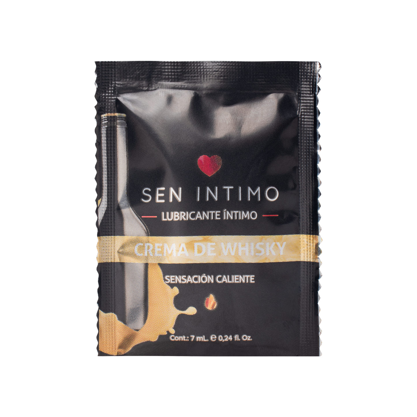 Lubricante Íntimo Crema De Whisky Sachet Sensación Caliente x 7 ml Sen Íntimo