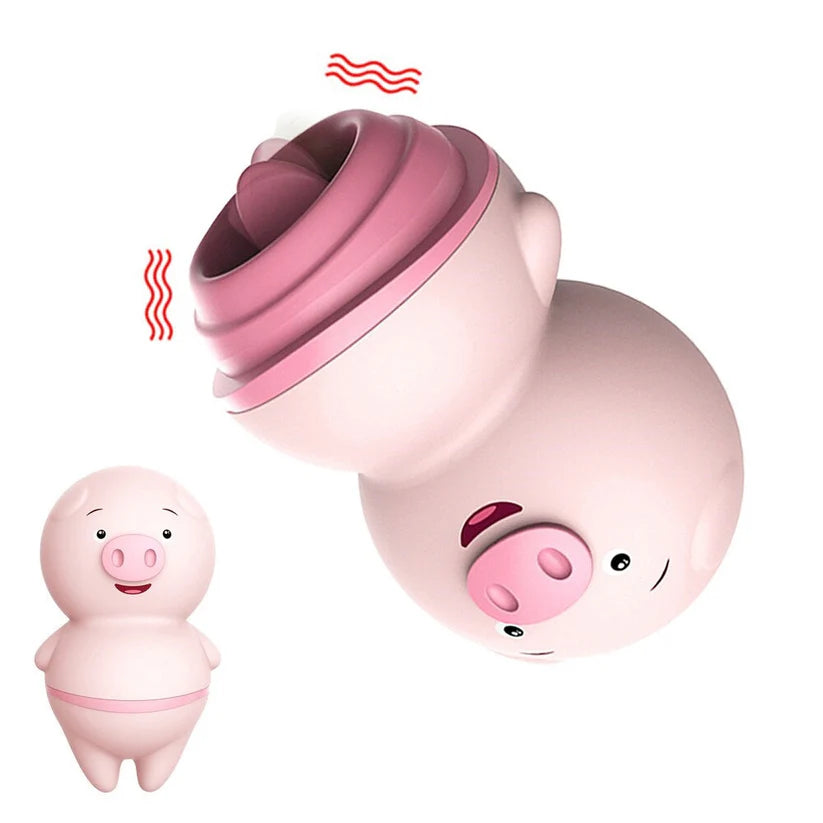 Vibrador Cerdito De Lengua Estimulador De Clítoris Pezones Recargable