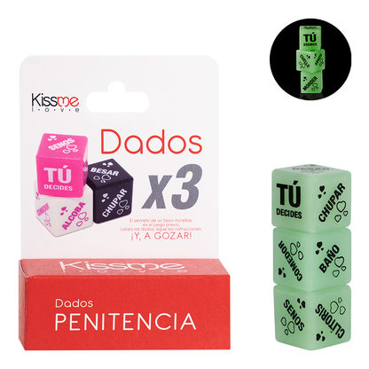 Dados Penitencia Luminosos X3