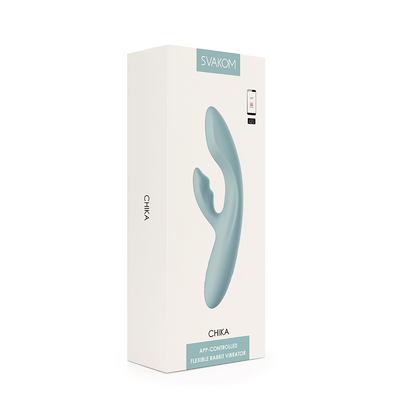 Vibrador Flexible Chika Turquoise Gray Svakom