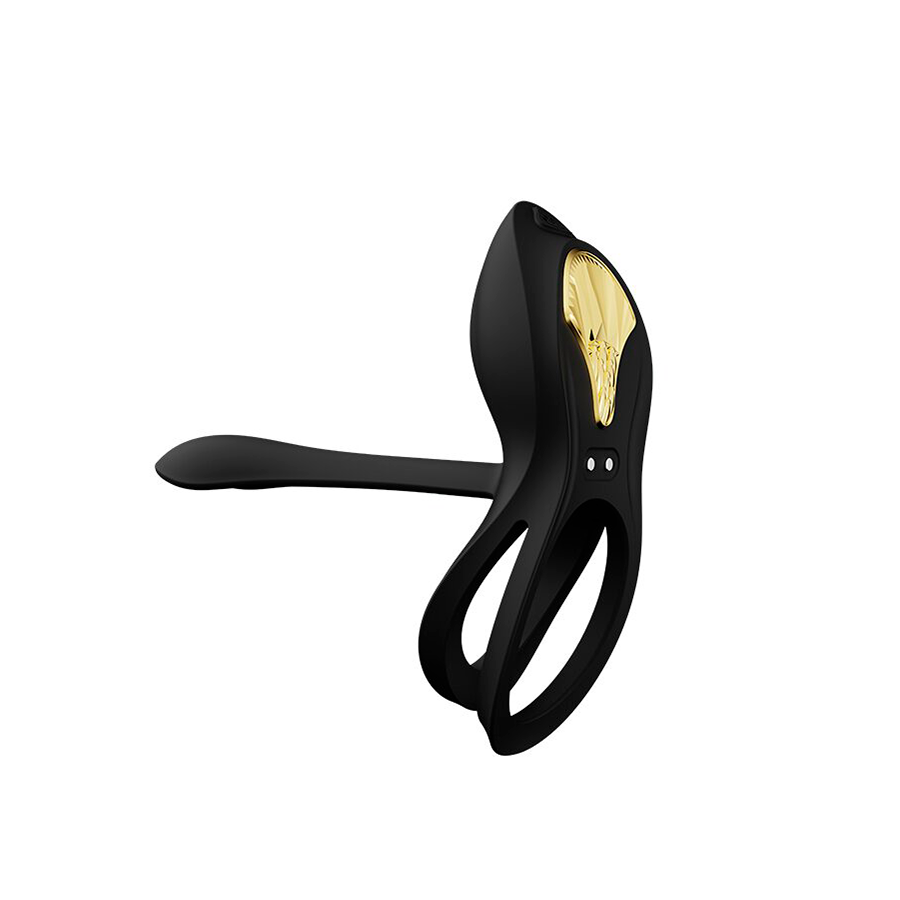 Anillo Vibrador de Lujo Bayek Obsidian Black Controlado por APP Global by ZALO