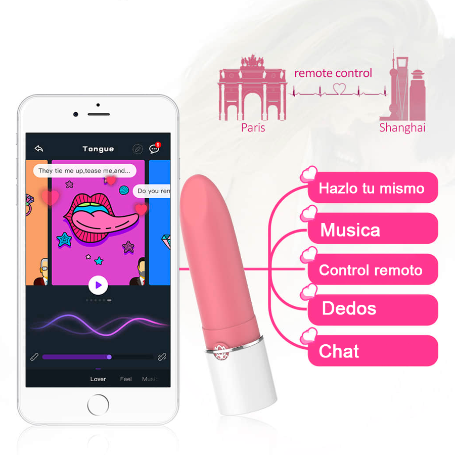 Mini Vibrador Magic Lotus Controlado por APP Global