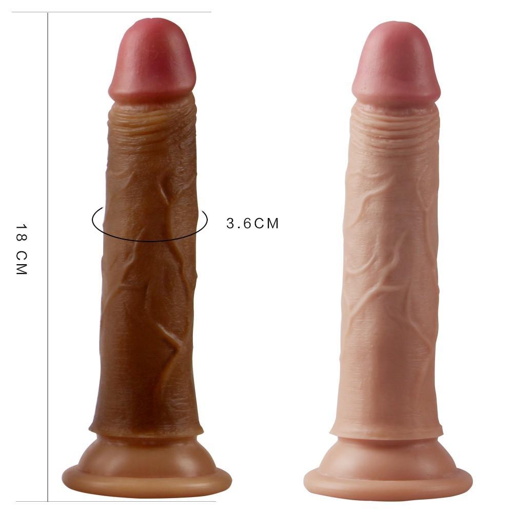 Dildo Silicone 7'' Dual  Platinum Flesh