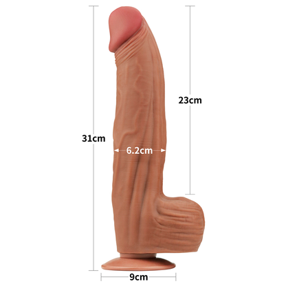 12'' King Sized Sliding Skin Dual Layer Dong Brown