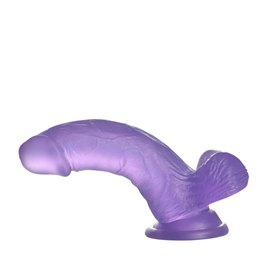 Dildo Small 6" Jelly Studs Crystal Purple