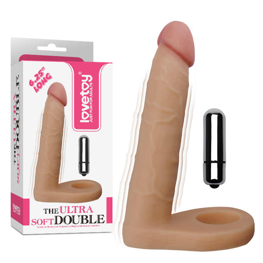 Dildo Vibrating 6.25" The Ultra Soft Double