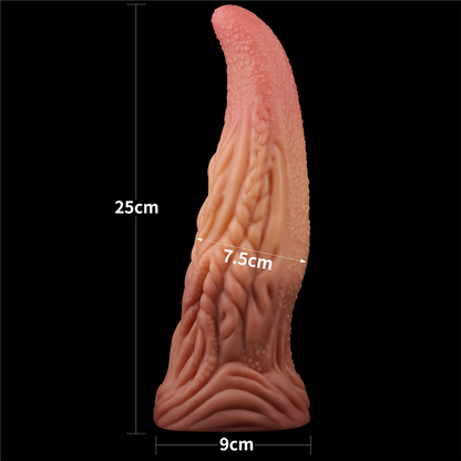 Dildo 10" Dual Layered Tongue