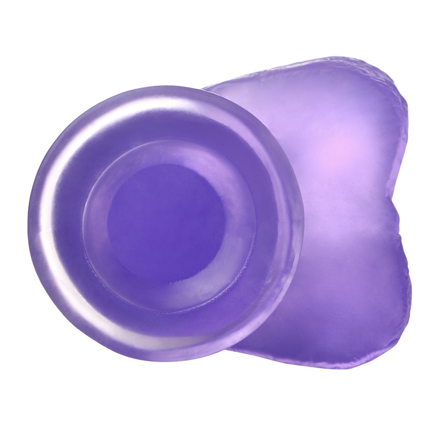 Dildo Small 6" Jelly Studs Crystal Purple