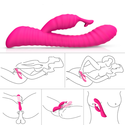 Vibrador Doble Estimulación Moonlight Pink