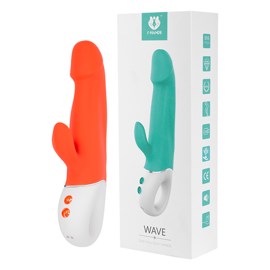 Vibrador Doble Estimulación Wave Naranja