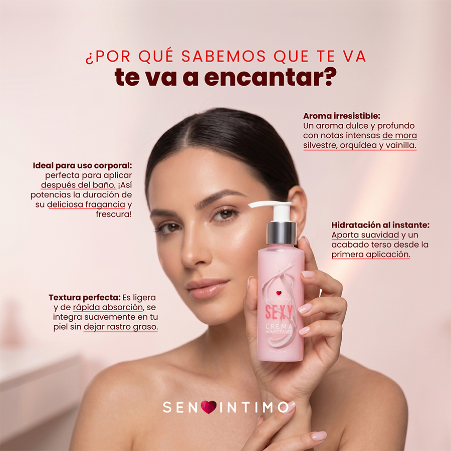 Crema Humectante con Phermonas Sexy X 125 mL Sen Intimo
