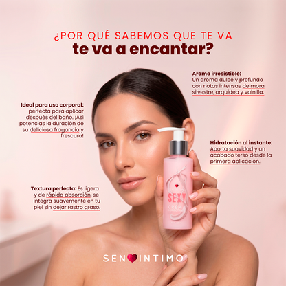 Crema Humectante con Phermonas Sexy X 125 mL Sen Intimo