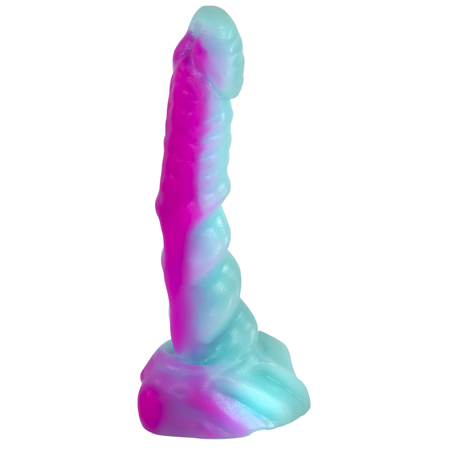 Dildo Anfibio Mediano Verde Fucsia