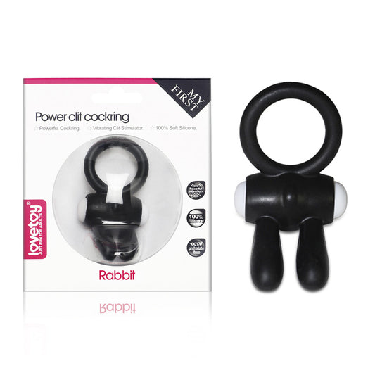 Anillo Vibrador Power Clit Rabbit Negro