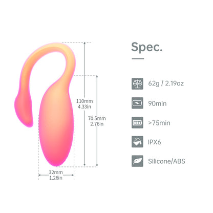 Vibrador Magic Flamingo Max Orange Controlado por APP Global
