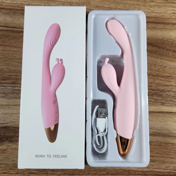 Born to feeling Vibrador Consolador Clitoris Y Punto G Con Calefacción
