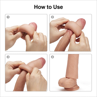 Add 1" Revolutionary Silicone Nature Extender Flesh