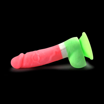 Dildo S-man Glow Pink And Green