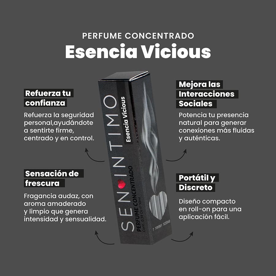 Pheromone Infused Parfum Vicious x 10 Ml Sen Intimo Usa