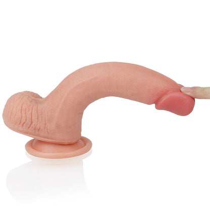 Dildo Dual Layered Liquid Silicone 8'' Flesh