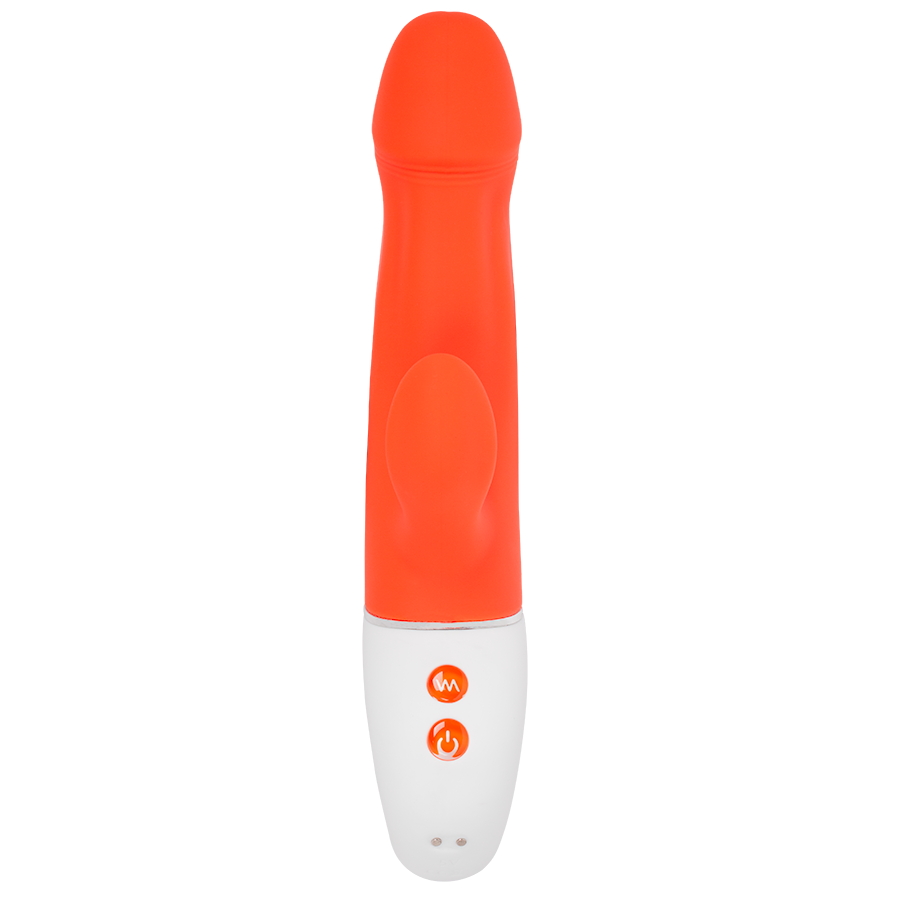 Vibrador Doble Estimulación Wave Naranja