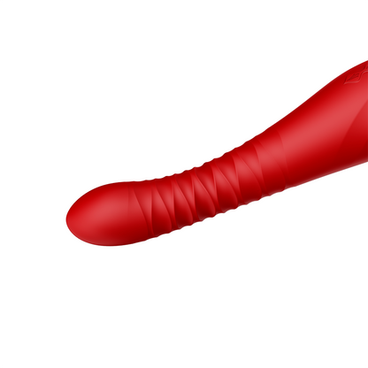 Vibrador de Lujo King Wine Red Controlado por APP Bluetooth by ZALO