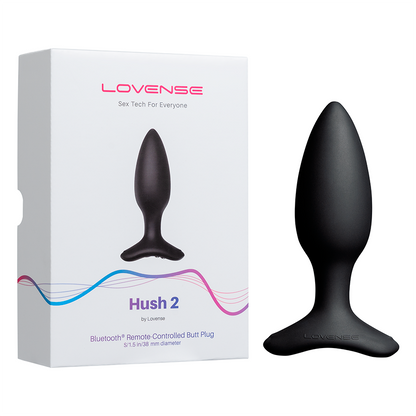 Plug Anal Vibrador Hush 2 (1.5 pulgadas) Controlado por APP Global by Lovense