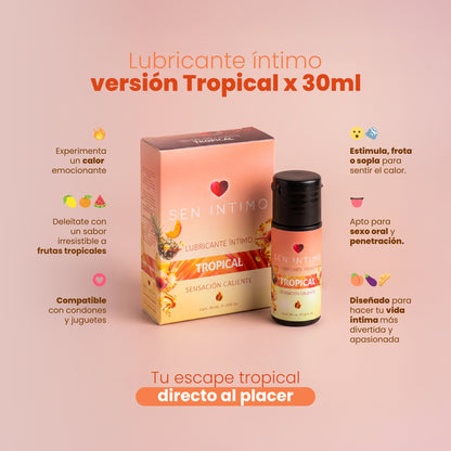 Lubricante Íntimo Caliente Tropical  X 30 mL Sen Intimo