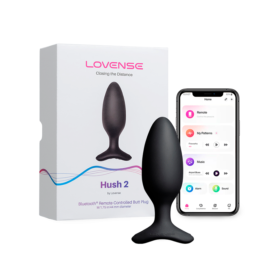 Plug Anal Vibrador Hush 2 (1.5 pulgadas) Controlado por APP Global by Lovense