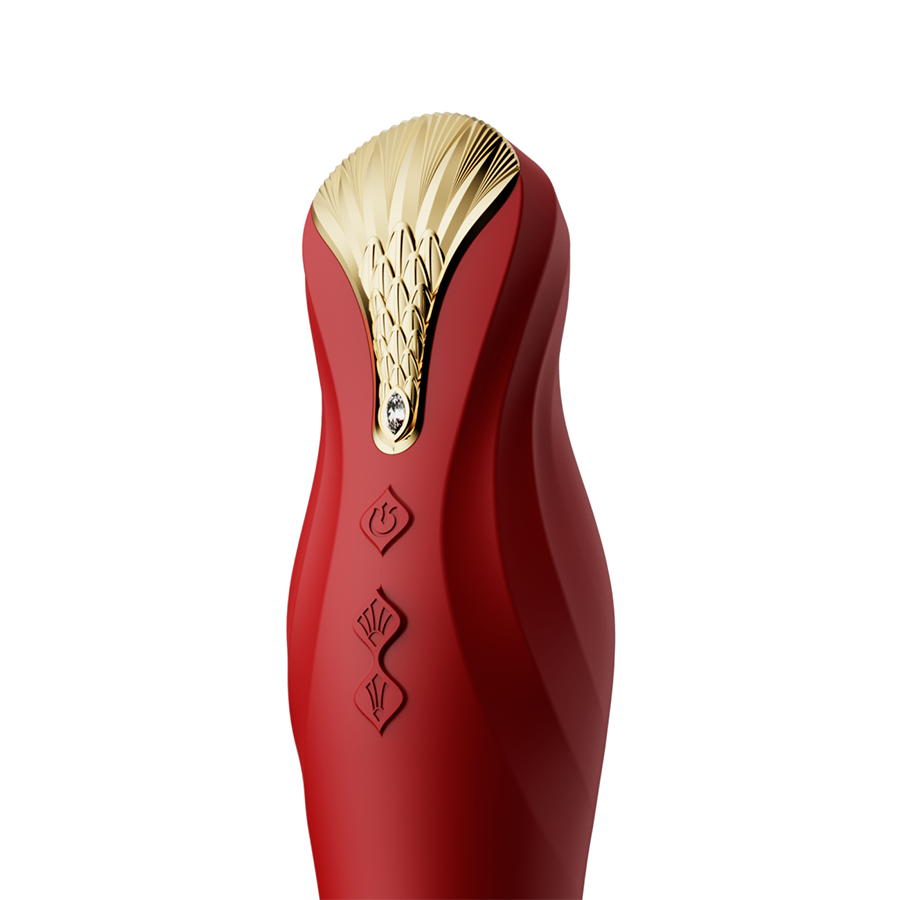 Vibrador de Lujo King Wine Red Controlado por APP Bluetooth by ZALO