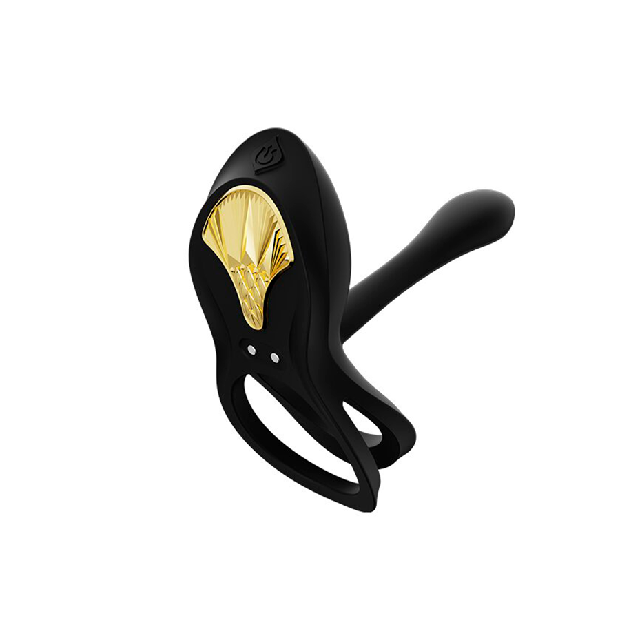 Anillo Vibrador de Lujo Bayek Obsidian Black Controlado por APP Global by ZALO