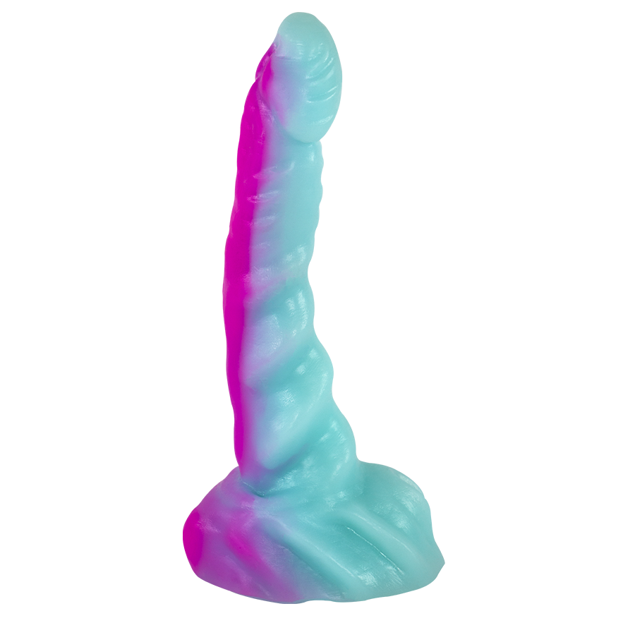 Dildo Anfibio Mediano Verde Fucsia