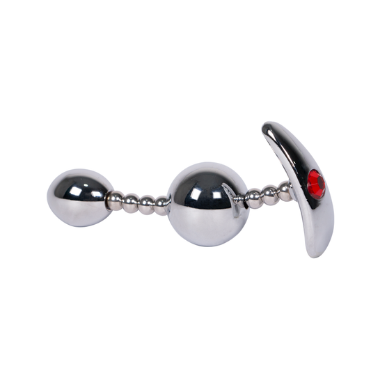 Plug Anal Double Egg Gema Roja