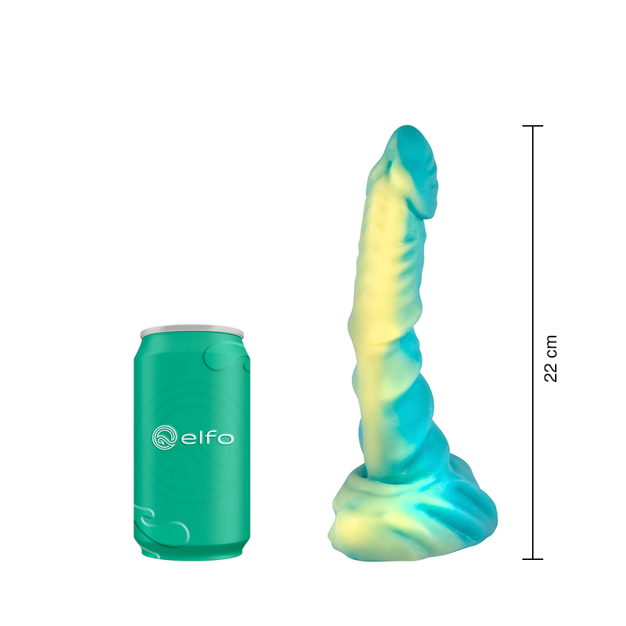 Dildo Anfibio Mediano Amarillo Verde
