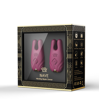 Pinzas Para Pezones y Clitoris de Lujo Nave Velvet Purple Controlado por APP Global by ZALO